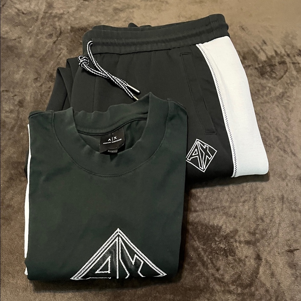 Armani Exchange Black and White Logo Tracksuit